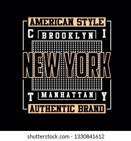 new york,brooklyn lettering tee,element graphic t shirt print vector illustration typography design