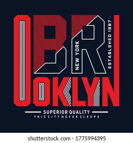 New York,brooklyn typography design for t shirt,vector illustration