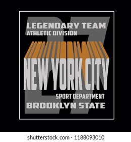 New york,brooklyn typography vector illustration for t shirt