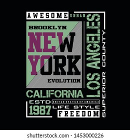 new york,brooklyn,city,alphabet,lettering tee element vintage graphic t shirt,print vector typography illustration design