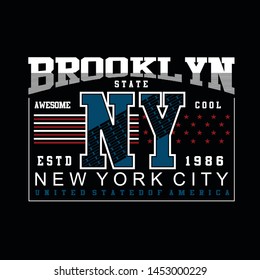 new york,brooklyn,city,alphabet,lettering tee element vintage graphic t shirt,print vector typography illustration design