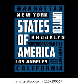 New york,brooklyn,sport typography vector illustration for t shirt