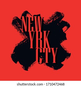 New YorkcCity slogan graphic vector print lettering for t shirt print design