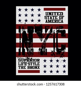 New york,images design typography vector illustration for t shirt
