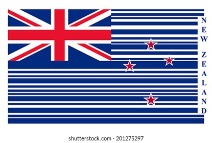 New Zealand barcode flag, vector