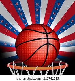  New Zealand basket ball, vector 
