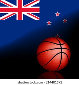  New Zealand basket ball, vector 