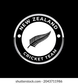 New zealand black logo and icon cricket
Vector illustration.