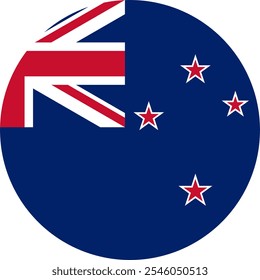 New Zealand Circle Flag, Circle Flag of New Zealand, Vector Images