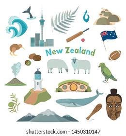 New Zealand Color Vector Collection