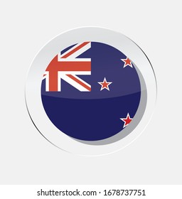 New Zealand Country Flag Circle Icon Stock Vector (Royalty Free ...