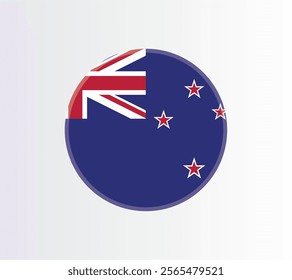 New Zealand country flag concept with grunge design suitable for a logo icon design	