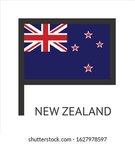 New zealand country flag icon with white background