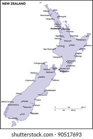 New Zealand Country Map