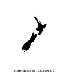 new zealand country map border vector icon illustration design