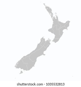 New Zealand country map outline for education research