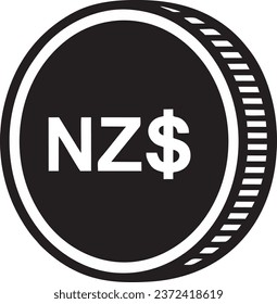 New Zealand currency black vector high quality files 