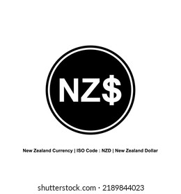 New Zealand Currency, HKD, Hong Kong Dollar Icon Symbol. Vector Illustration