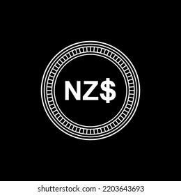 New Zealand Currency Symbol. New Zealand Dollar Icon, NZD Sign. Vector Illustration