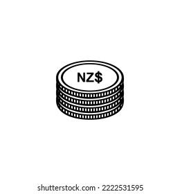 New Zealand Currency Symbol. New Zealand Dollar Icon, NZD Sign. Vector Illustration