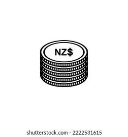 New Zealand Currency Symbol. New Zealand Dollar Icon, NZD Sign. Vector Illustration