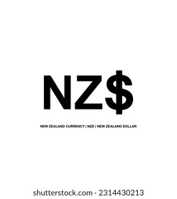 New Zealand Currency Symbol. New Zealand Dollar Icon, NZD Sign. Vector Illustration