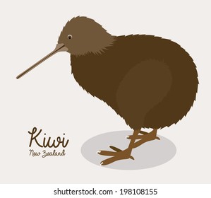 New zealand design over beige background, vector illustration