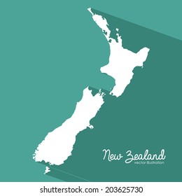 New zealand design over green background, vector illustration