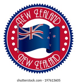 New Zealand design over white background, vector illustration