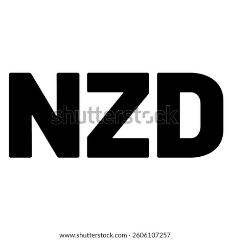 New Zealand dollar currency symbol vector illustration