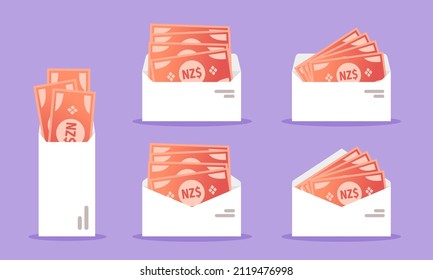 New Zealand Dollar Money in Envelope 