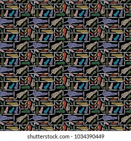 New Zealand Ferns pattern in colors