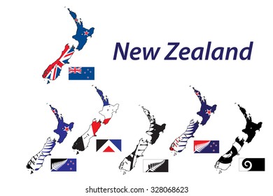 New Zealand five new proposal flags Map and Flags 
