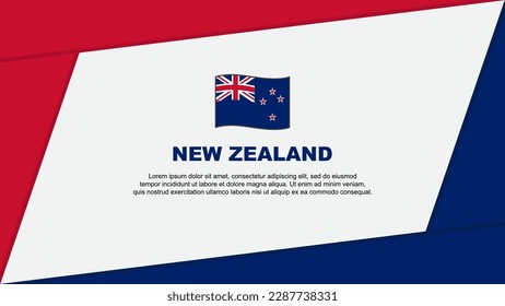 New Zealand Flag Abstract Background Design Template. New Zealand Independence Day Banner Cartoon Vector Illustration. New Zealand Banner