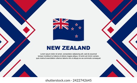 New Zealand Flag Abstract Background Design Template. New Zealand Independence Day Banner Wallpaper Vector Illustration. New Zealand Illustration