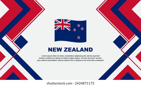 New Zealand Flag Abstract Background Design Template. New Zealand Independence Day Banner Wallpaper Vector Illustration. New Zealand Banner