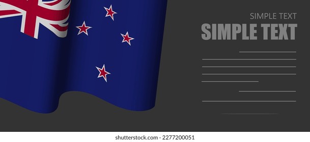 new zealand flag banner rectangle background,new zealand dark mode black tone wallpaper,website banner new zealand black and white tone with grey text.