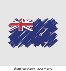 New Zealand flag brush strokes painted collection