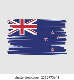 New Zealand Flag Brush Vector Illustration