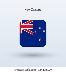 New Zealand flag icon. Vector illustration.