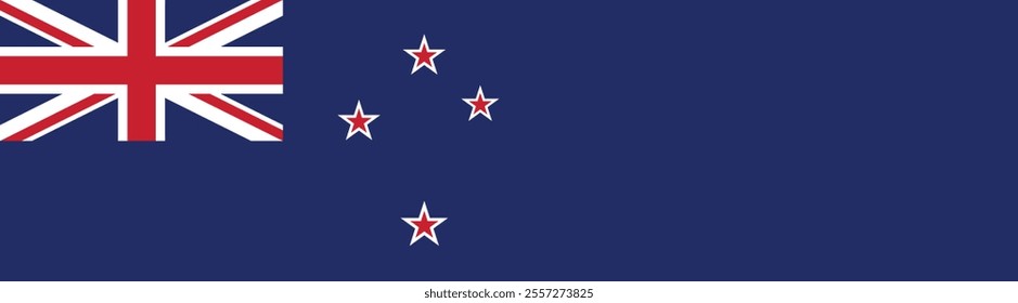 New Zealand flag long banner digital vector illustration