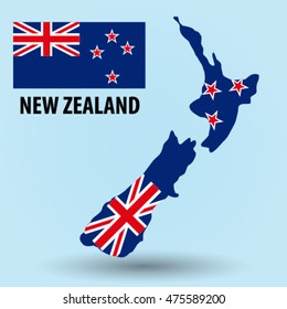 new zealand flag map