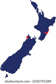 New Zealand Flag in Map, New Zealand Map with Flag, Nation Flag of New Zealand, New Zealand map