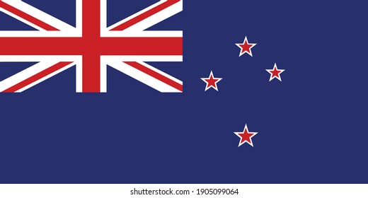 New Zealand flag national emblem graphic element Illustration template design
