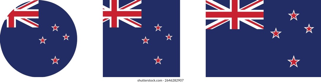 Bandeira da Nova Zelândia - Bandeira nacional e oficial da Nova Zelândia com Union Jack and Stars

