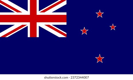 New Zealand Flag. National New Zealand flag. Flag of New Zealand. Flag of New Zealand Vector graphics