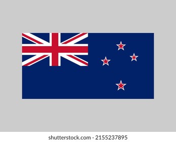 New Zealand flag, official colors and proportion. Vector illustration.