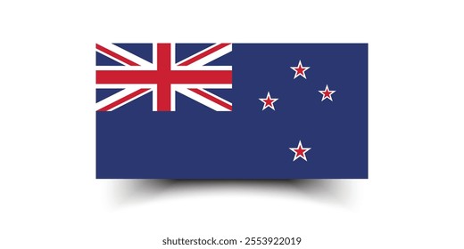 New Zealand flag official colors and proportion digital vector illustration