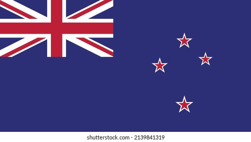 New Zealand flag with original RGB color vector illustration design