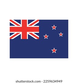 New Zealand flag sign. Polynesia and Oceania. Waitangi day. National symbol - New Zealand flag icon. Anzac Day